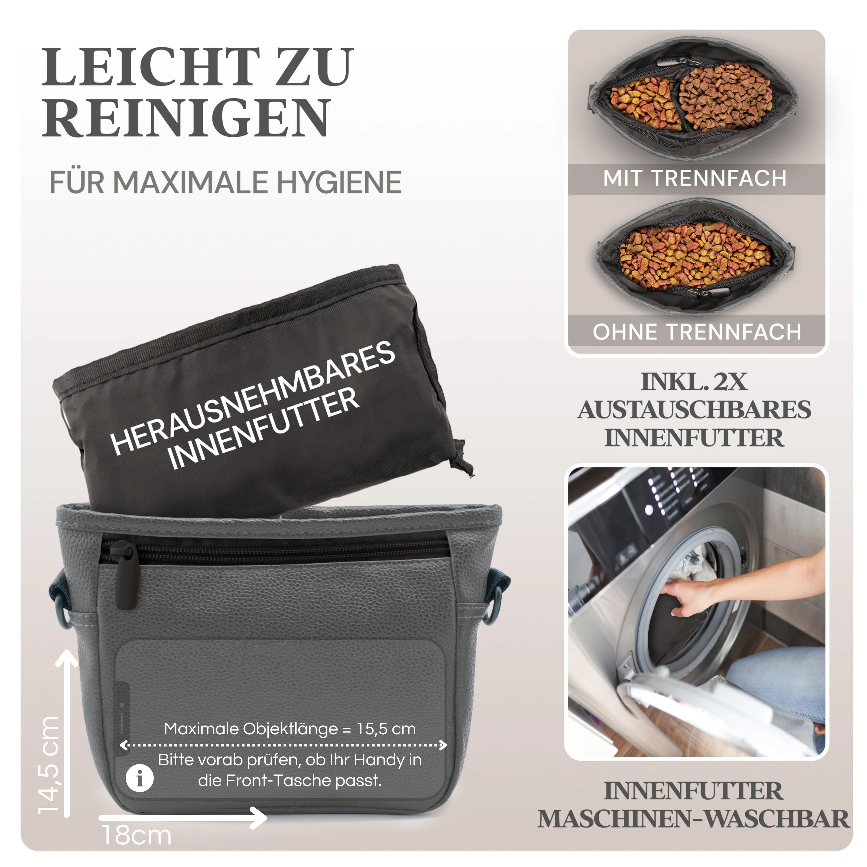 Hunde-Leckerlitasche | Anthrazit | L