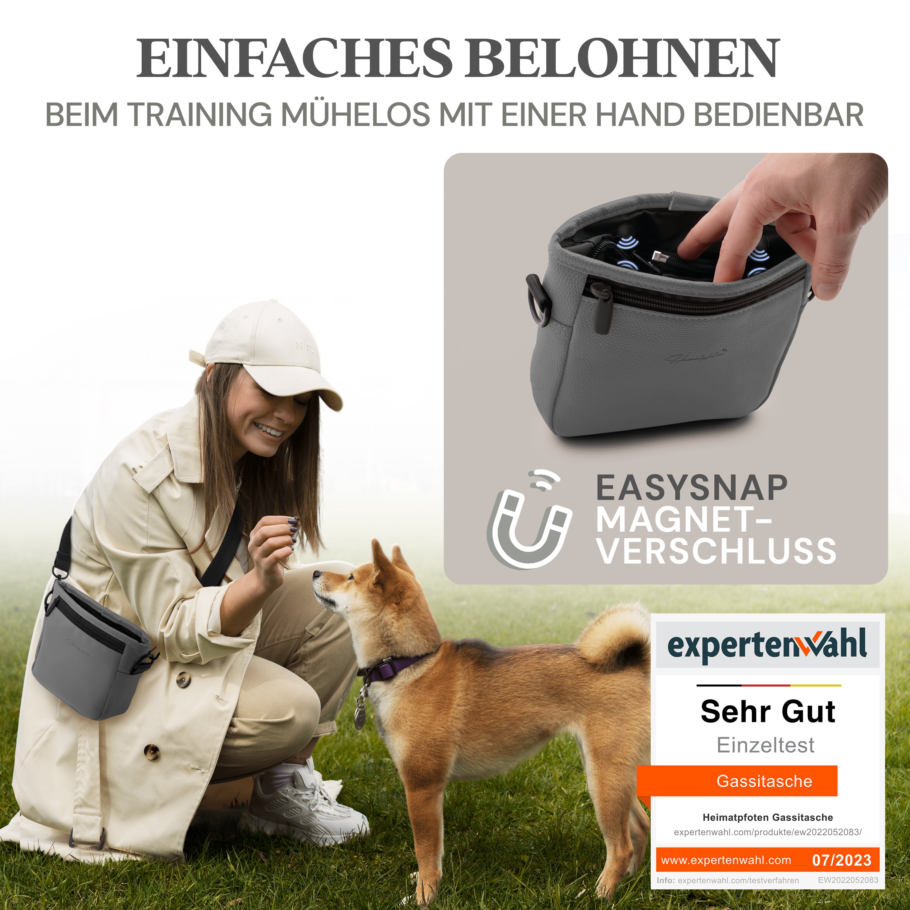 Hunde-Leckerlitasche | Anthrazit | L