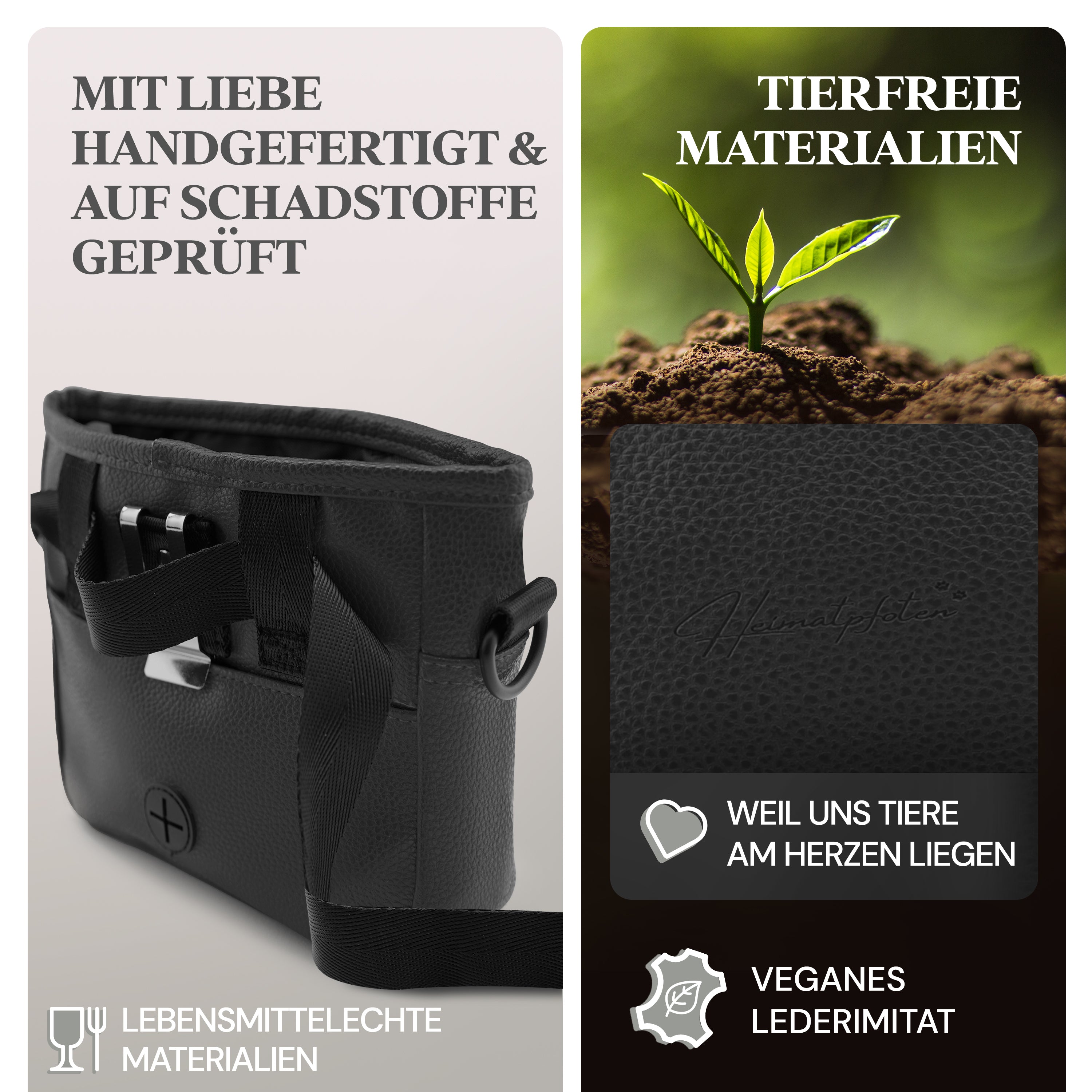Hunde-Leckerlitasche | Schwarz | L