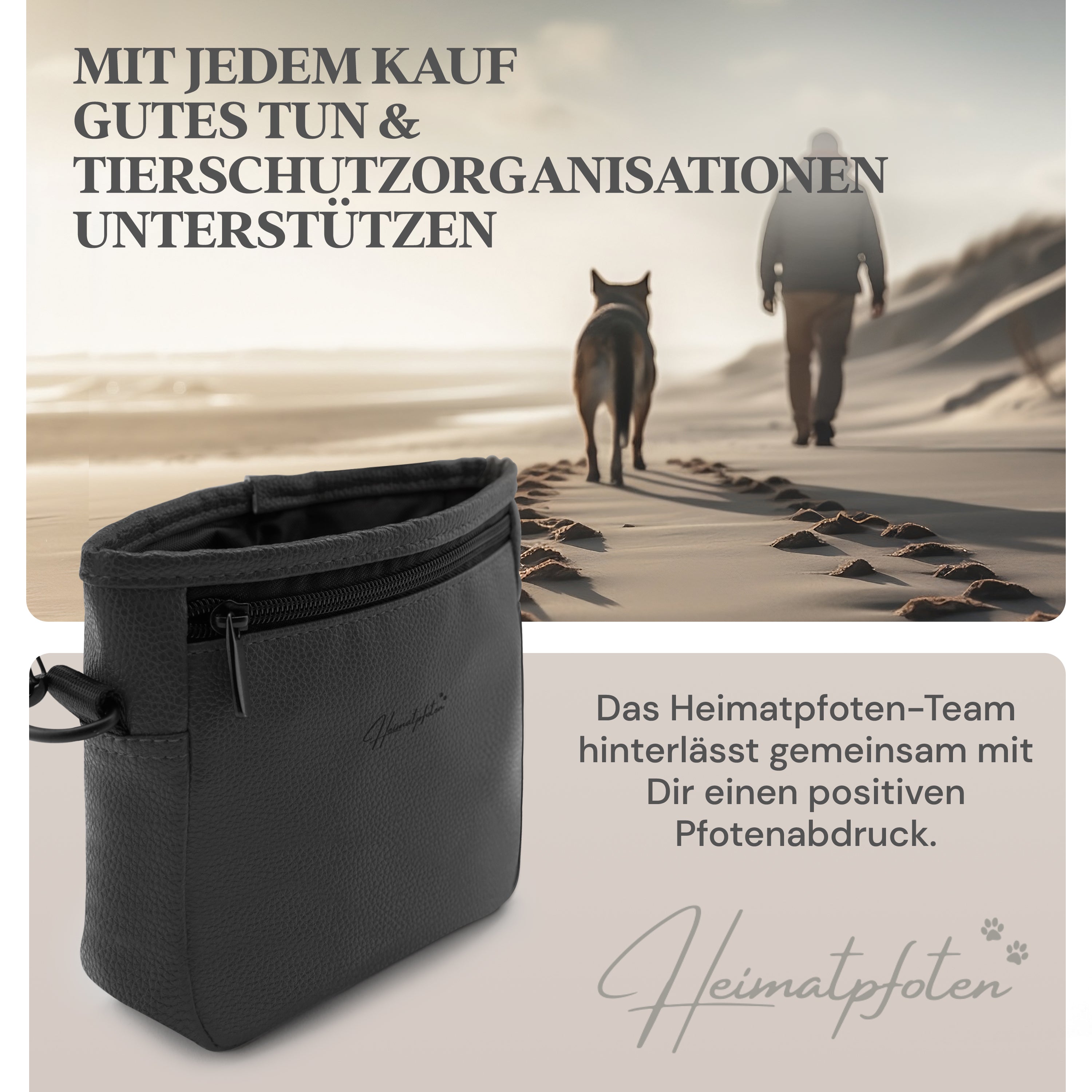 Hunde-Leckerlitasche | Schwarz | L