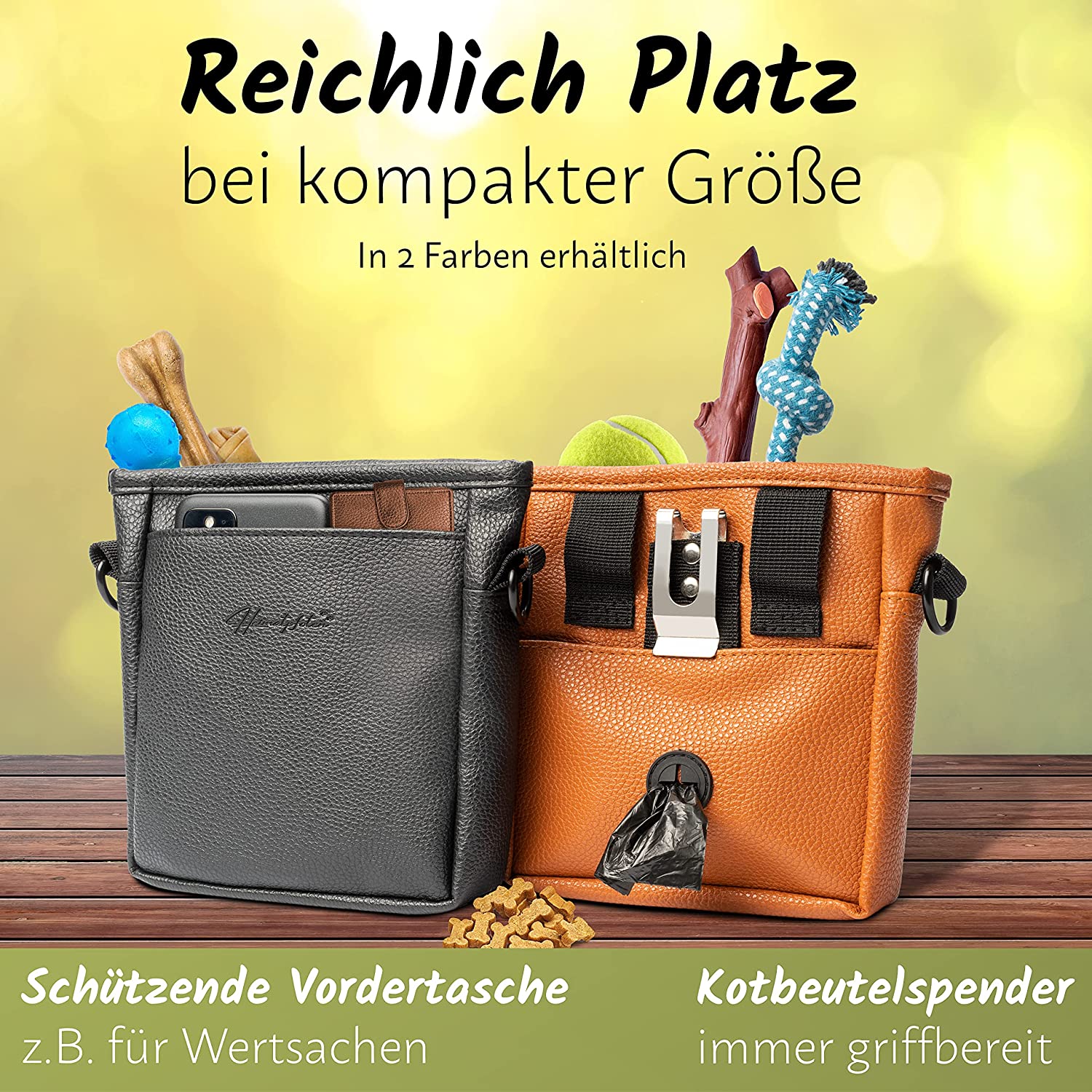 Hunde-Leckerlitasche | Schwarz | M