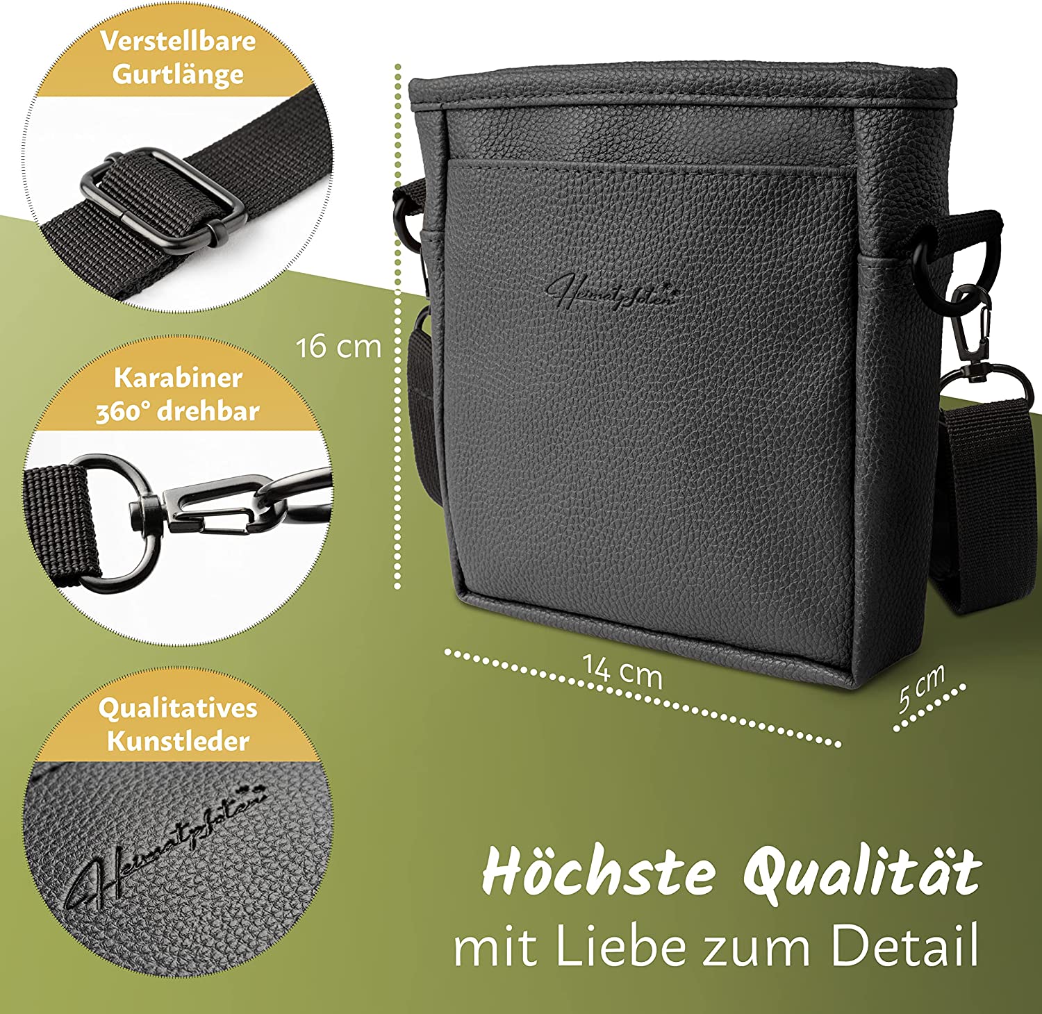 Hunde-Leckerlitasche | Schwarz | M