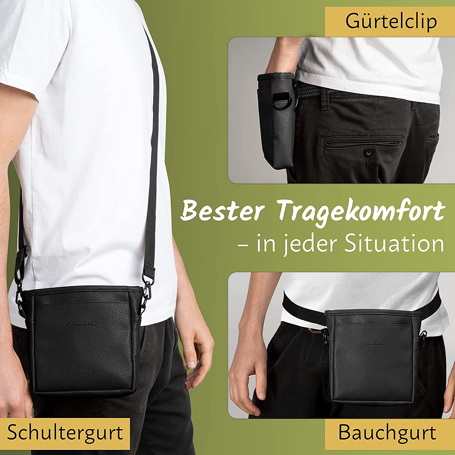 Hunde-Leckerlitasche | Schwarz | M