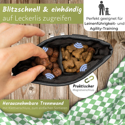 Hunde-Leckerlitasche | Schwarz | M